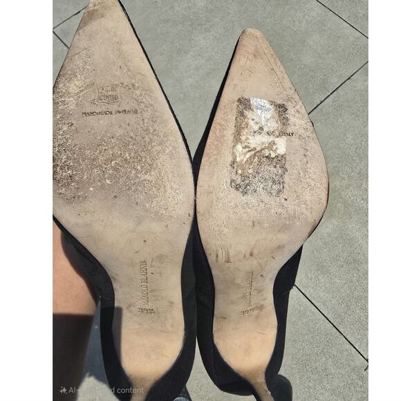 Black Manolo Blahnik Knee high boots with laser cut out sz 39.5 / 9 - Picture 10 of 11